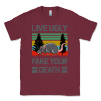 Burgundy Lıve Ugly Fake Your Death Classic Tee - Bettercallsaul