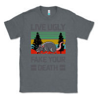 Charcoal Heather Lıve Ugly Fake Your Death Classic Tee - Bettercallsaul