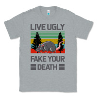 Heather Grey Lıve Ugly Fake Your Death Classic Tee - Bettercallsaul