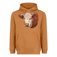 Meerkat hereford cow face Heavyweight Hoodie - LillyAllenDesigns
