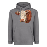 Storm hereford cow face Heavyweight Hoodie - LillyAllenDesigns
