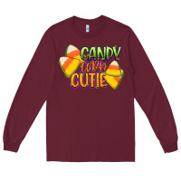 Burgundy candy corn cutie Long Sleeve Tee - CowGirlArtShop