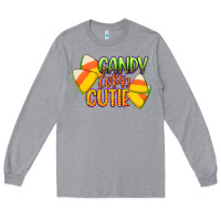 Heather Grey candy corn cutie Long Sleeve Tee - CowGirlArtShop