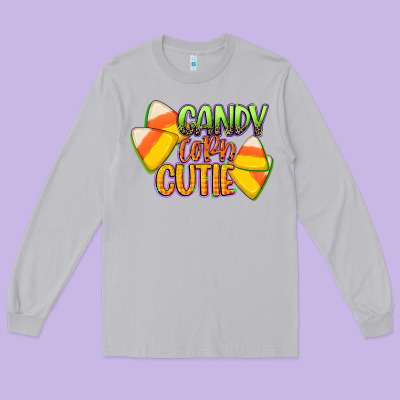 Candy Corn Cutie Long Sleeve Tee Designed By Cowgirlartshop