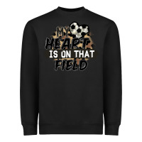 Black my heart is on that field soccer Heavyweight Sweatshirt - FaDigitalArtStudio