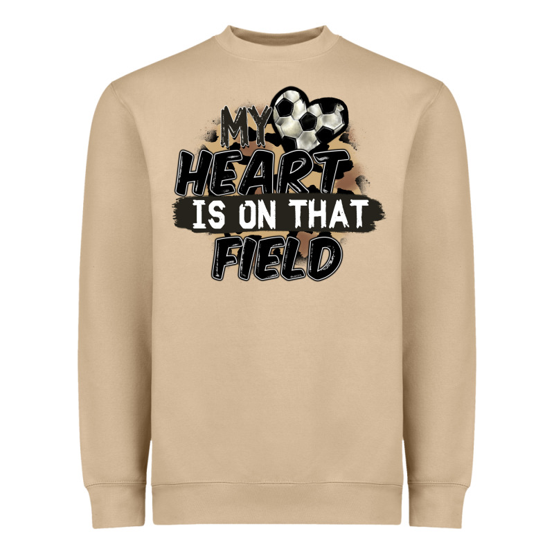 My Heart Is On That Field Soccer Heavyweight Sweatshirt by FaDigitalArtStudio | Teevron