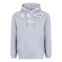 Heather Grey Funny Sports Balls Gag Gift Heavyweight Hoodie - lanVoArt