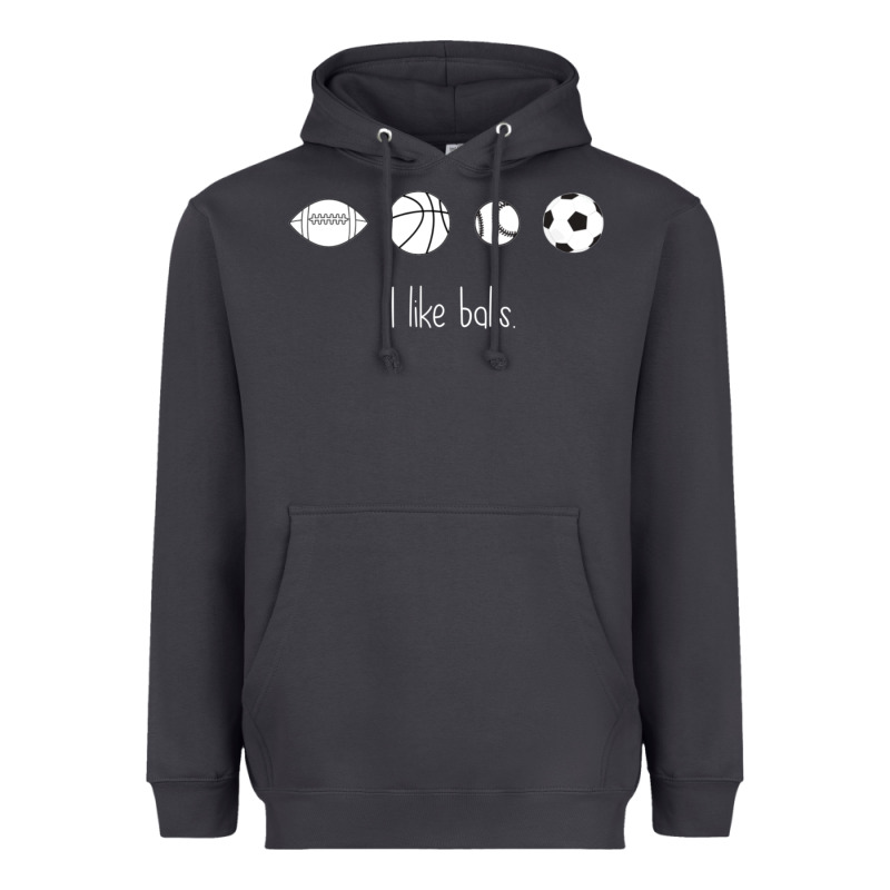 Funny Sports Balls Gag Gift Heavyweight Hoodie by lanVoArt | Teevron
