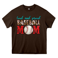 Chocolate Brown Loud And Proud Baseball Mom Heavy Core Tee - BundleAndBundleShop
