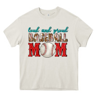 Cream Loud And Proud Baseball Mom Heavy Core Tee - BundleAndBundleShop