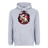 Heather Grey hazbin hotel christmas Heavyweight Hoodie - lanVoArt