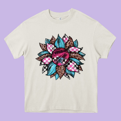 Race Leopard Sunflower Heavy Core Tee Designed By Jahusdesignshop