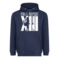Navy final fantasy xiii lightning white Heavyweight Hoodie - lanVoArt