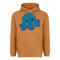 Meerkat angry blue moody reversible octopus Heavyweight Hoodie - lanVoArt