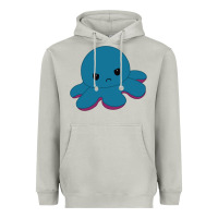 Moon Dust angry blue moody reversible octopus Heavyweight Hoodie - lanVoArt