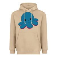 Mushroom angry blue moody reversible octopus Heavyweight Hoodie - lanVoArt