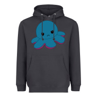 Smoke angry blue moody reversible octopus Heavyweight Hoodie - lanVoArt