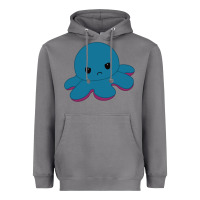 Storm angry blue moody reversible octopus Heavyweight Hoodie - lanVoArt