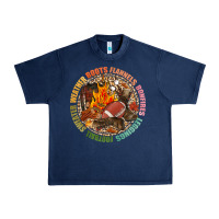Boots Flannels Bonfires Leggins Football Urban Heavy Tee | Teevron