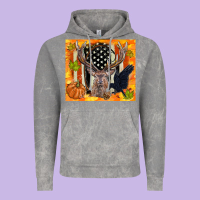Crow And Deer Hunting Fall Camouflage Vintage Hoodie Designed By Tumblerdesignbyshophia