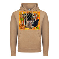 Vintage Coffee crow and deer hunting fall camouflage Vintage Hoodie - TumblerDesignByShophia