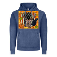 Vintage Denim crow and deer hunting fall camouflage Vintage Hoodie - TumblerDesignByShophia