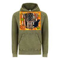 Vintage Olive crow and deer hunting fall camouflage Vintage Hoodie - TumblerDesignByShophia
