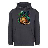 Smoke dragon and a d20 Heavyweight Hoodie - lanVoArt