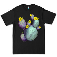Black Opunthia Santa Rita Cactus Premium Tee - LillyAllenDesigns