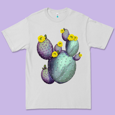 Opunthia Santa Rita Cactus Premium Tee Designed By Lillyallendesigns