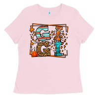 Bubblegum Pink Fall Autumn Leopard Gigi Ladies Tee - LillyAllenDesigns