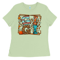 Matcha Fall Autumn Leopard Gigi Ladies Tee - LillyAllenDesigns