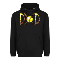 Black dad softball Heavyweight Hoodie - RacoonDesign