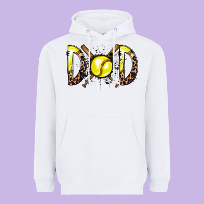 Dad Softball Heavyweight Hoodie Designed By Racoondesign