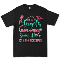 Black not all angels have wings some have stethoscopes Premium Tee - RanaPortraitStore