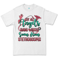White not all angels have wings some have stethoscopes Premium Tee - RanaPortraitStore