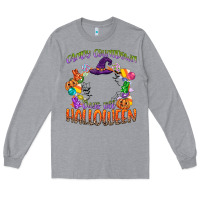 Heather Grey candy countdown days till halloween Long Sleeve Tee - CowGirlArtShop
