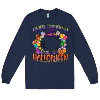 Navy candy countdown days till halloween Long Sleeve Tee - CowGirlArtShop