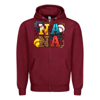 Burgundy Baseball and Softball nana Zipper Hoodie - LillyAllenDesigns