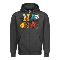 Charcoal Heather Baseball and Softball nana Zipper Hoodie - LillyAllenDesigns