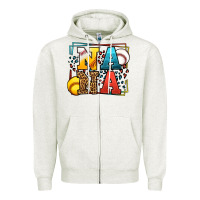 Oatmeal Heather Baseball and Softball nana Zipper Hoodie - LillyAllenDesigns