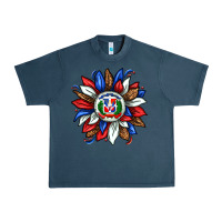 Midnight Navy dominican sunflower Urban Heavy Tee - texasbilliewilder