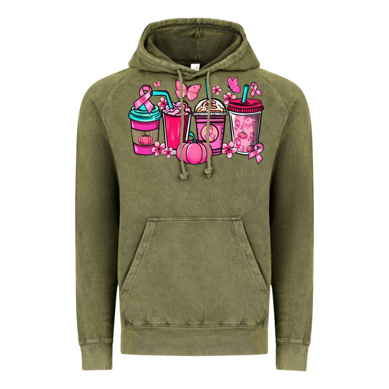 Cancer Coffee Cups Cancer Awareness Vintage Hoodie by HowdyJamesFarm | Teevron