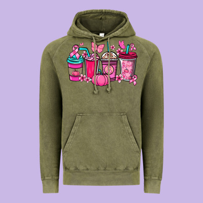 Cancer Coffee Cups Cancer Awareness Vintage Hoodie Designed By Howdyjamesfarm