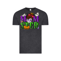 Vintage Black Momster Halloween Vintage Tee - NancyCooperArtShop