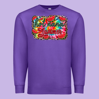 Hot Nana Summer Premium Sweatshirt Designed By Racoondesign