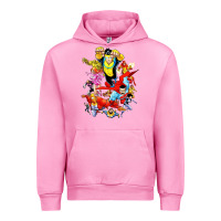 Fuchsia Pink invincible and friend hero art Urban Hoodie - lanVoArt