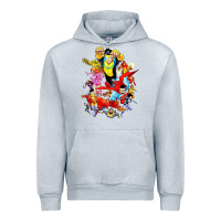 Heather Grey invincible and friend hero art Urban Hoodie - lanVoArt