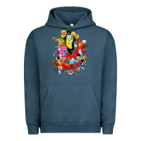 Pigment Midnight Navy invincible and friend hero art Urban Hoodie - lanVoArt