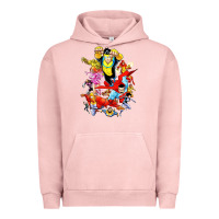Pigment Salmon invincible and friend hero art Urban Hoodie - lanVoArt